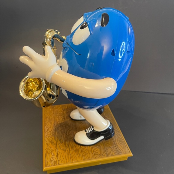 Vintage M&M Candy Dispenser - Blue Saxophone Player! - Picture 8 of 9